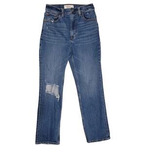 Abercrombie & Fitch The Ankle Straight Ultra High Rise Jeans Womens Size 26/2